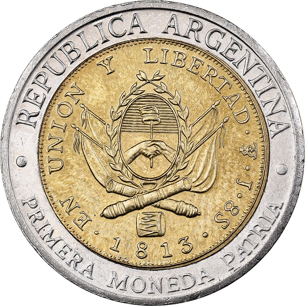 Argentina, Peso, 1995, Bimetálico, MS(65-70), KM:112.3