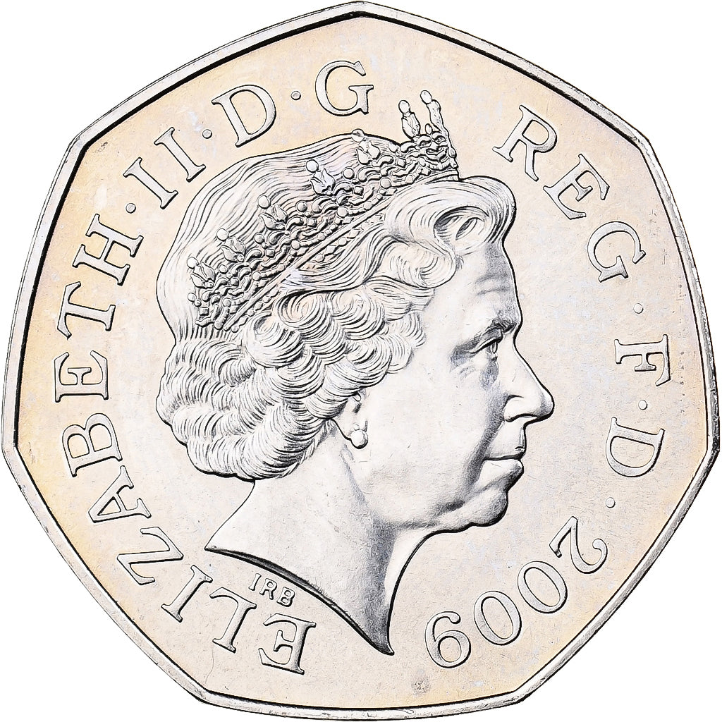 Great Britain, Elizabeth II, 50 Pence, 2009, British Royal Mint, Copper-nickel
