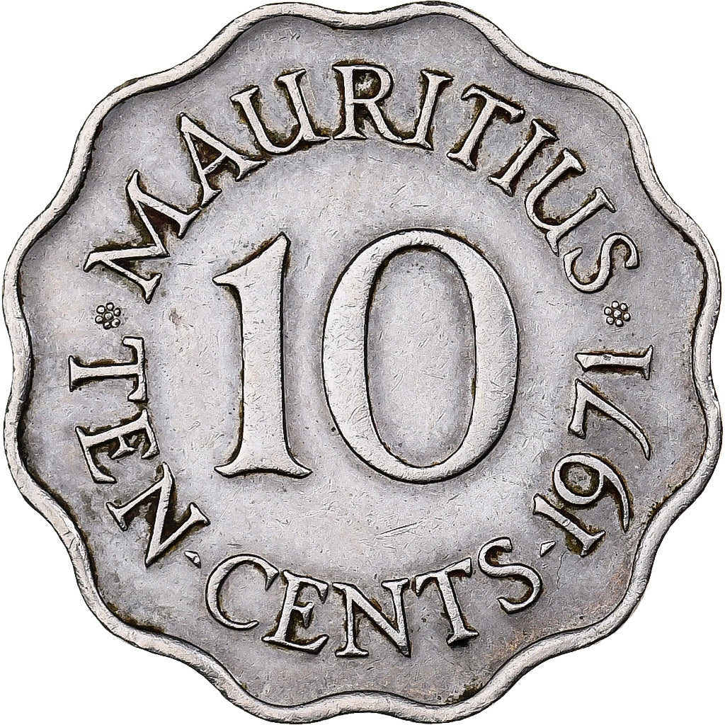 Maurice, Elizabeth II, 10 Cents, 1971, Cupro-nickel, TTB+, KM:33