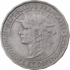Guadeloupe, Franc, 1921, Copper-nickel, EF(40-45), KM:46