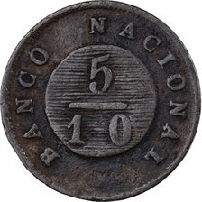 Argentina, BUENOS AIRES, 5/10 Réal, 1830, Cobre, VF(30-35), KM:3