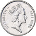 Fiji, Elizabeth II, 5 Cents, 1995, British Royal Mint, Nickel plated steel