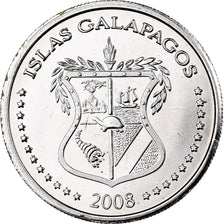 GALAPAGOS ISLANDS, 25 Centavos, 2008, Cupro-nickel, SPL, KM:4