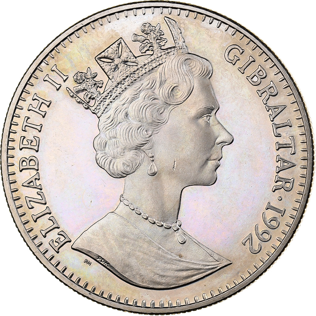 Gibraltar, Elizabeth II, Crown, 1992, Kupfer-Nickel, VZ, KM:66