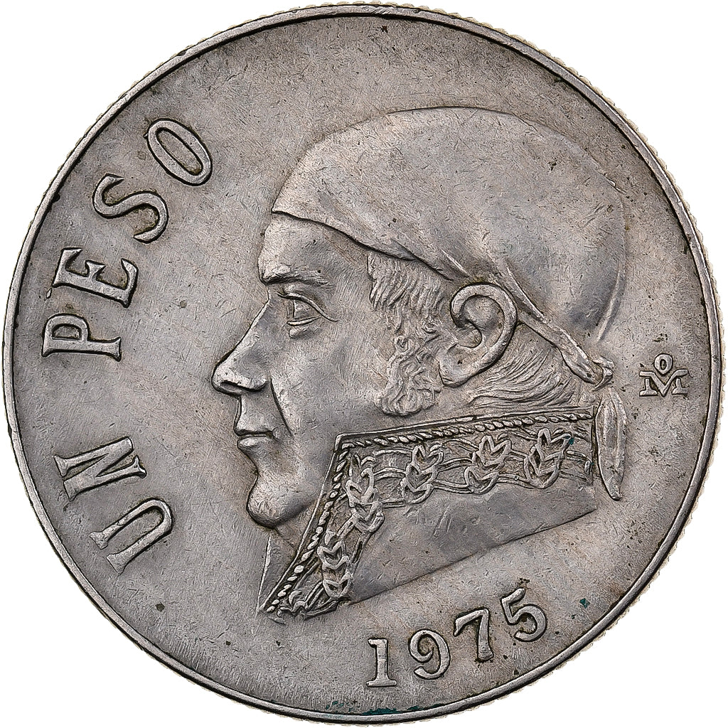 Mexico, Peso, 1975, Mexico City, Copper-nickel, EF(40-45), KM:460