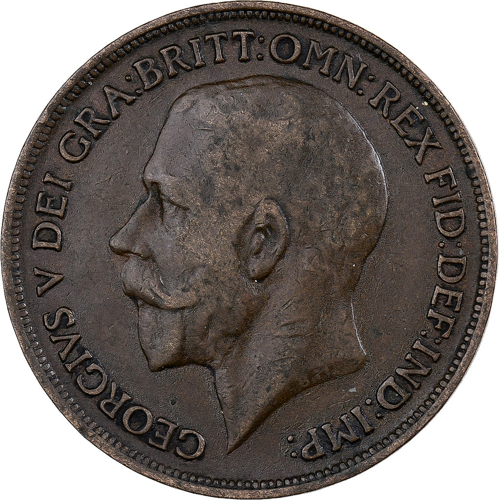 Grã-Bretanha, George V, Penny, 1917, Bronze, EF(40-45), KM:810