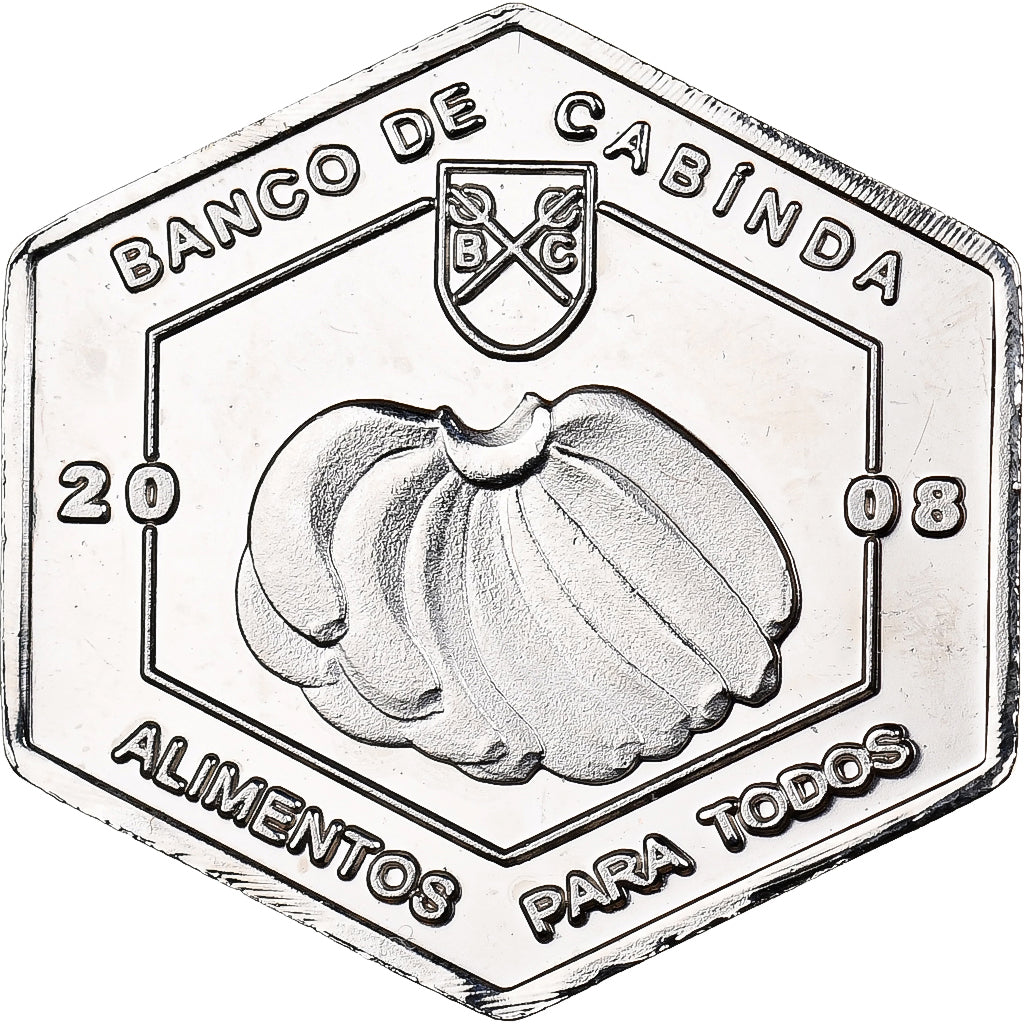 CABINDA, 25 Centavos, 2008, Nickel Clad Steel, MS(63), KM:18