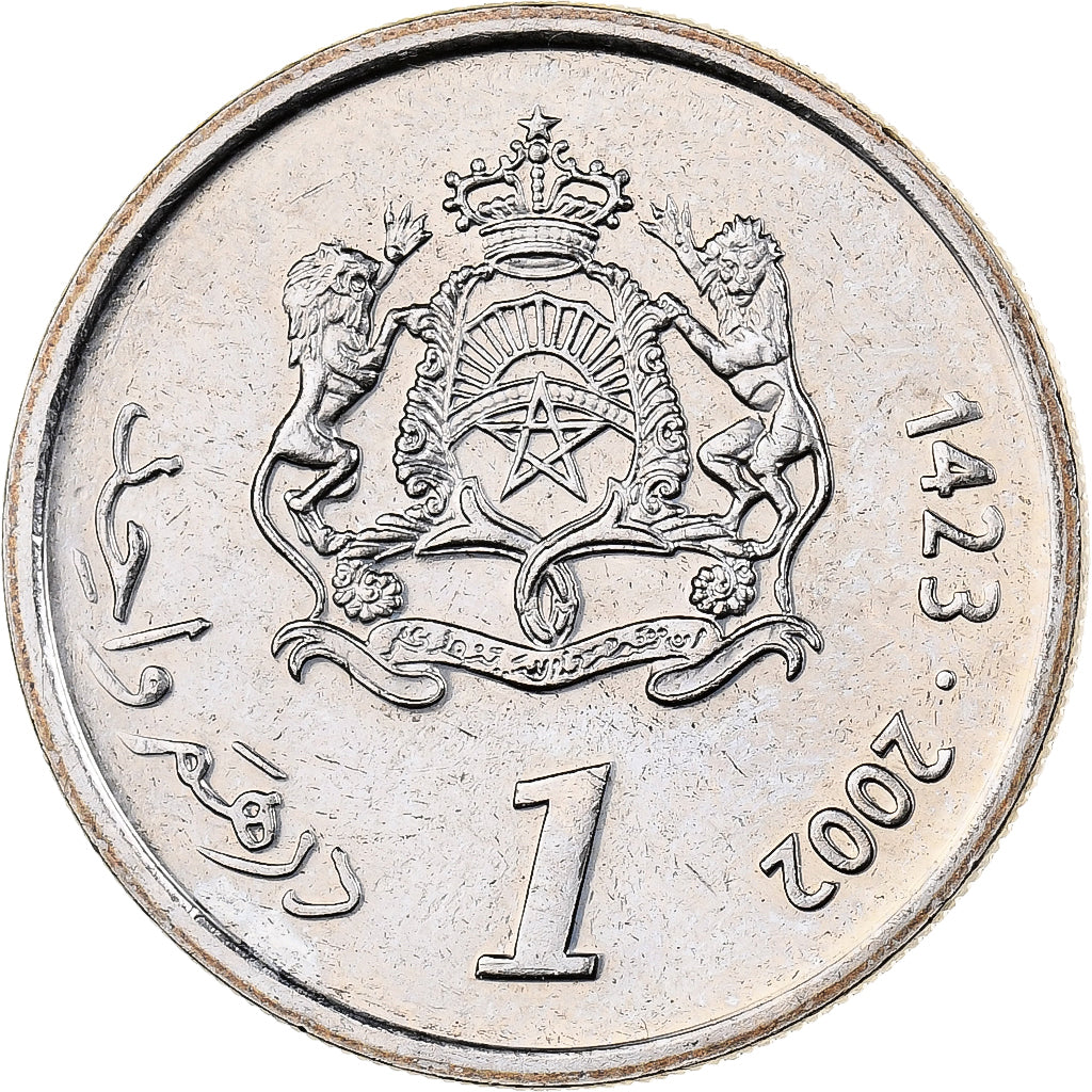 Morocco, Mohammed VI, Dirham, 2002, Copper-nickel, MS(65-70), KM:117