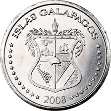 GALAPAGOS ISLANDS, 25 Centavos, 2008, Copper-nickel, MS(63), KM:4