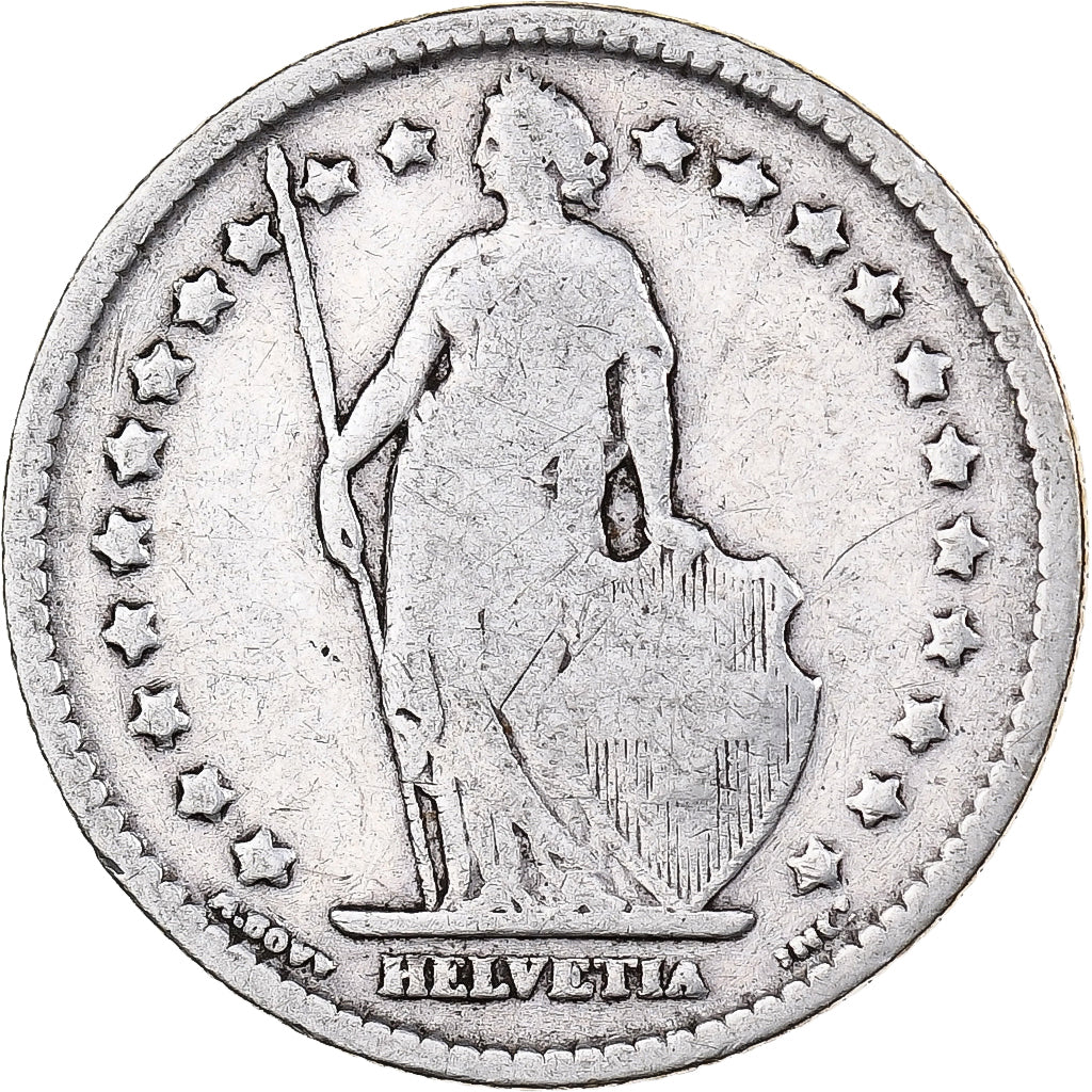 Szwajcaria, Franc, 1903, Bern, Srebro, VF(20-25), KM:24