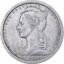Madagascar, 2 Francs, 1948, Paris, Aluminium, TTB, KM:4