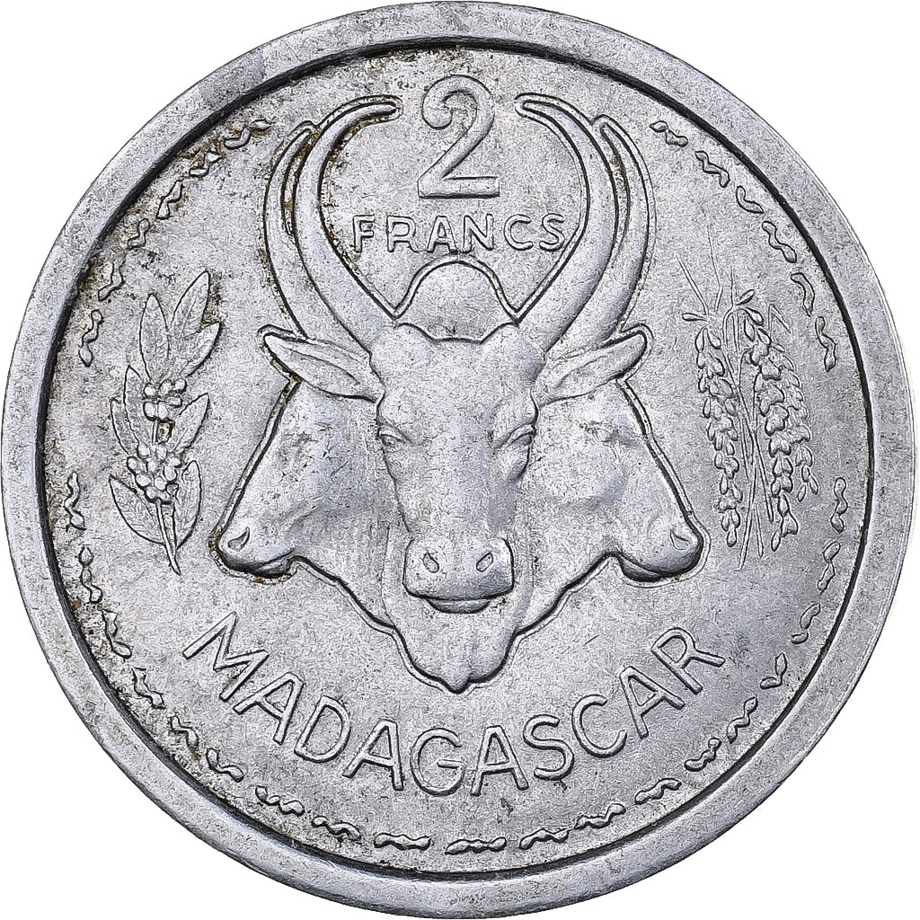 Madagascar, 2 Francs, 1948, Paris, Aluminium, TTB, KM:4