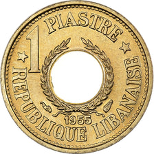 Libano, Piastre, 1955, Paris, Alluminio-bronzo, FDC, KM:19