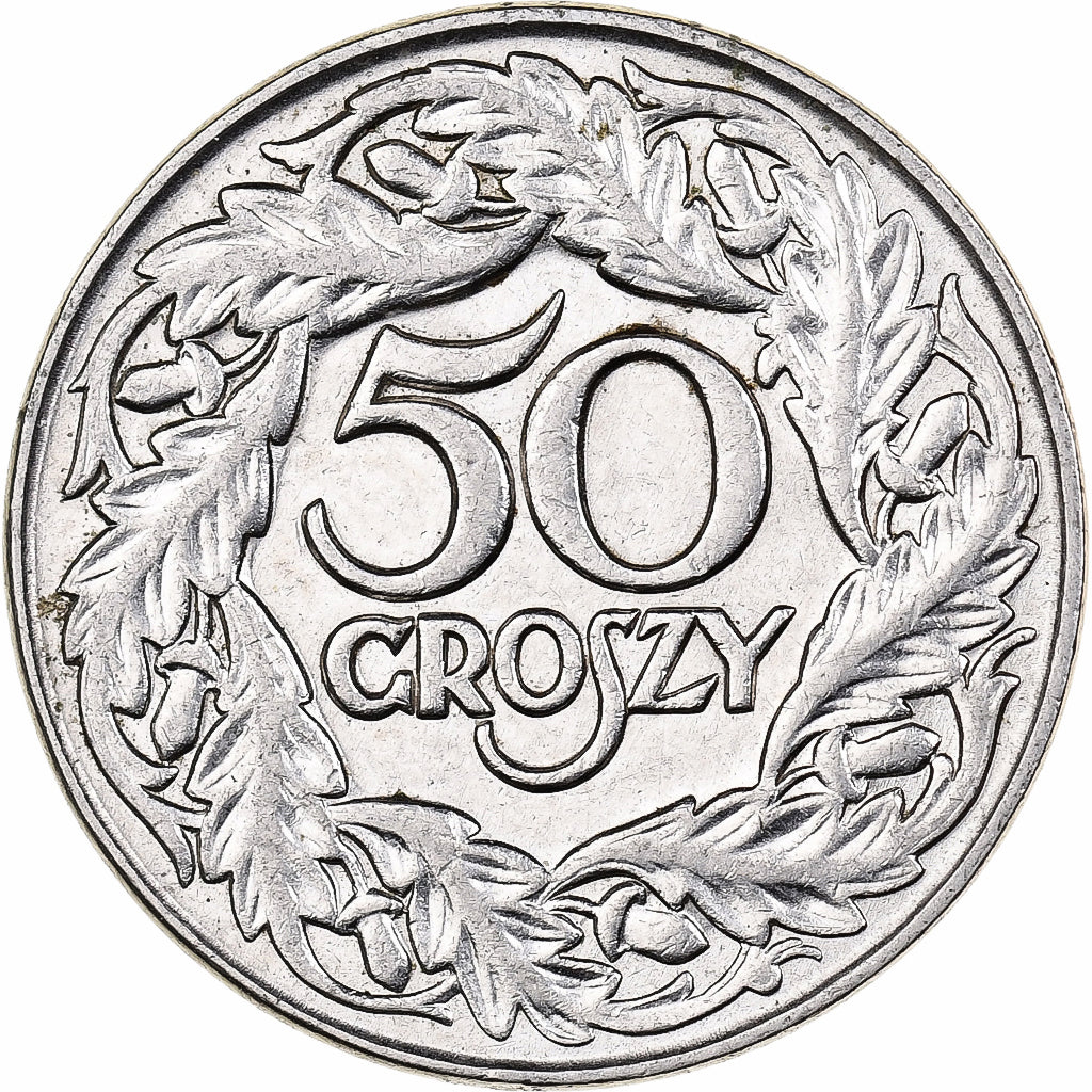 Poland, 50 Groszy, 1923, Warsaw, Nickel, AU(55-58), KM:13