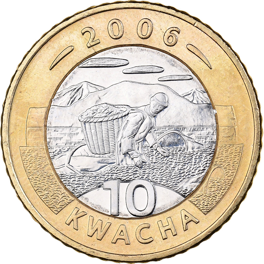 Malawi, 10 Kwacha, 2006, Bimétallique, SPL, KM:58
