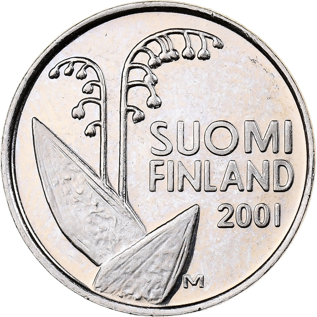 Finnland, 10 Pennia, 2001, Kupfer-Nickel, UNZ, KM:65