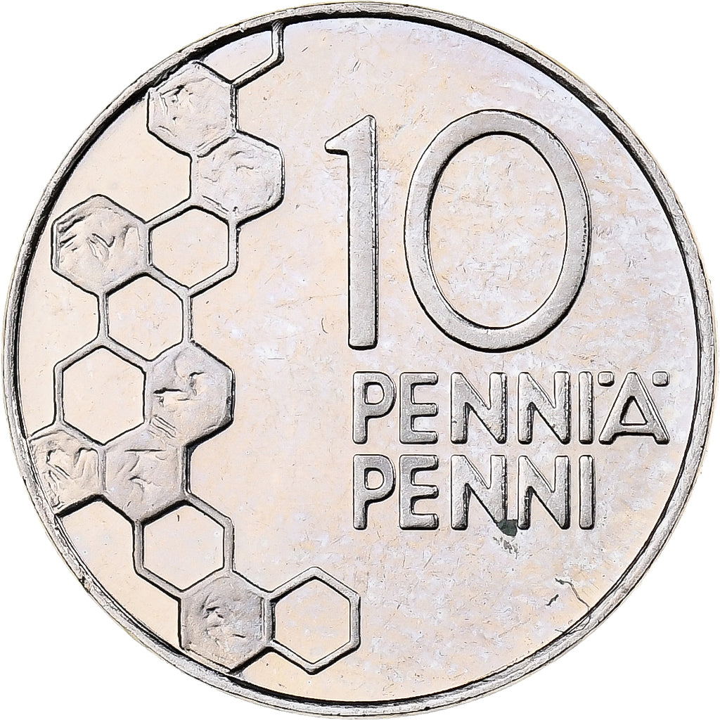 Finnland, 10 Pennia, 2001, Kupfer-Nickel, UNZ, KM:65