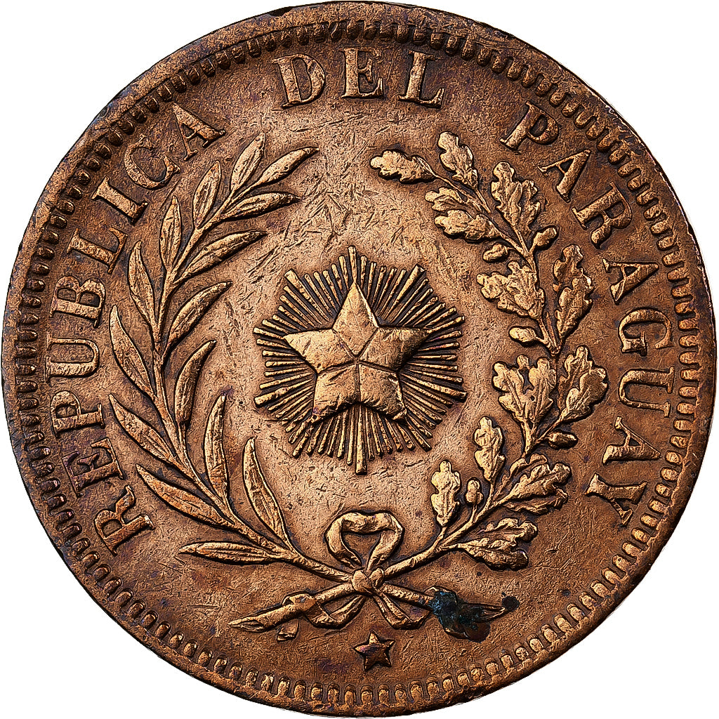 Paraguay, 4 Centesimos, 1870, Rame, BB, KM:4.2