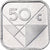 Aruba, Beatrix, 50 Cents, 2000, Utrecht, Stal niklowana, MS(65-70), KM:4