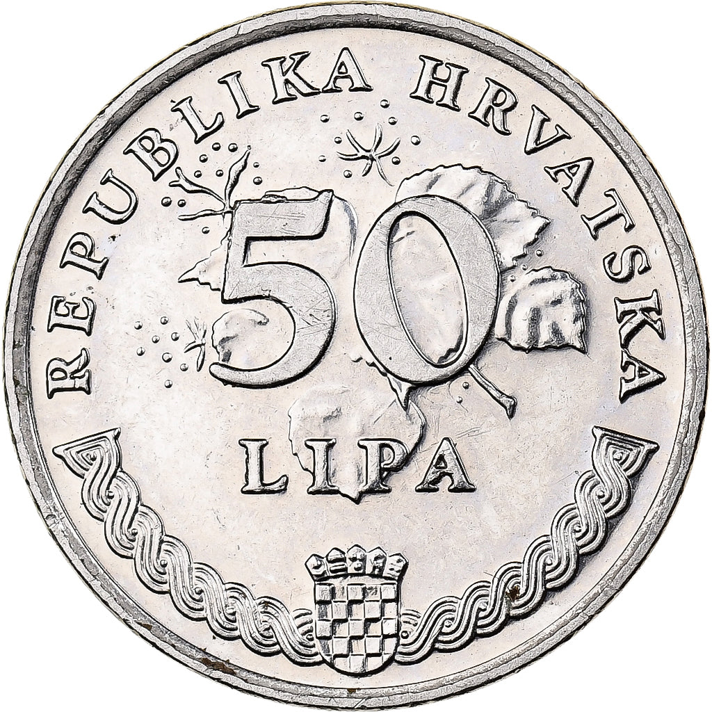 Croatie, 50 Lipa, 1994, Nickel plaqué acier, SPL, KM:19