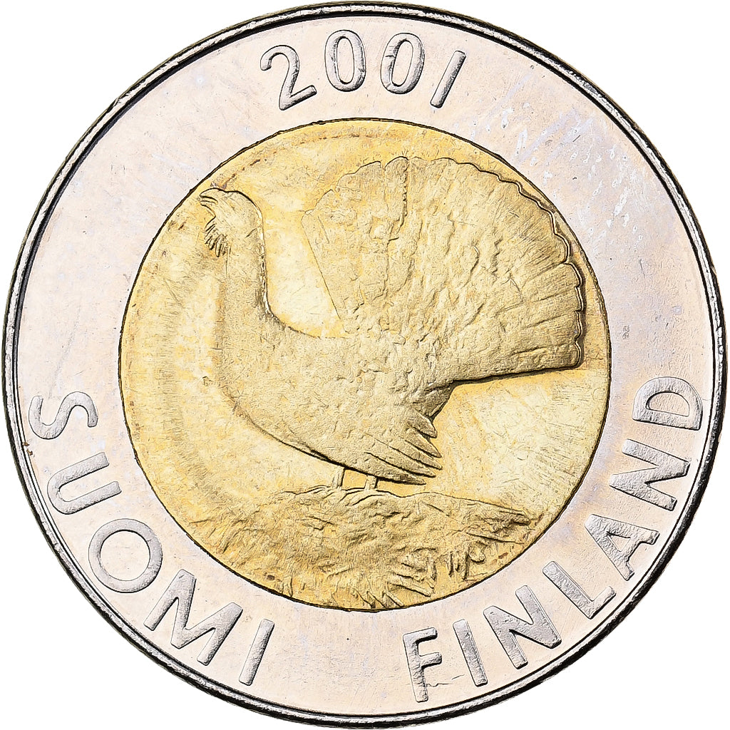 Finlandia, 10 Markkaa, 2001, Vantaa, Bi-metallico, SPL, KM:77