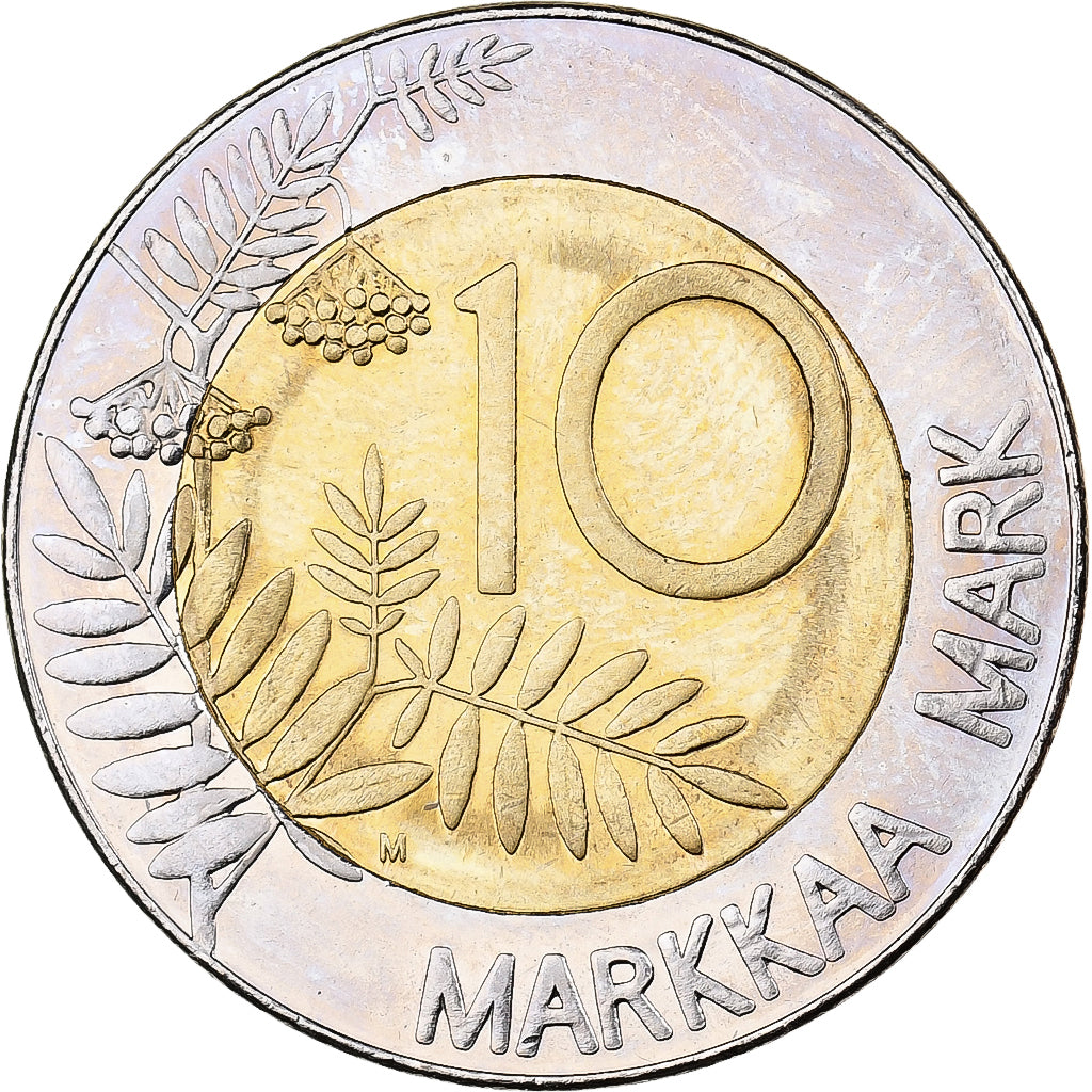 Finlandia, 10 Markkaa, 2001, Vantaa, Bi-metallico, SPL, KM:77