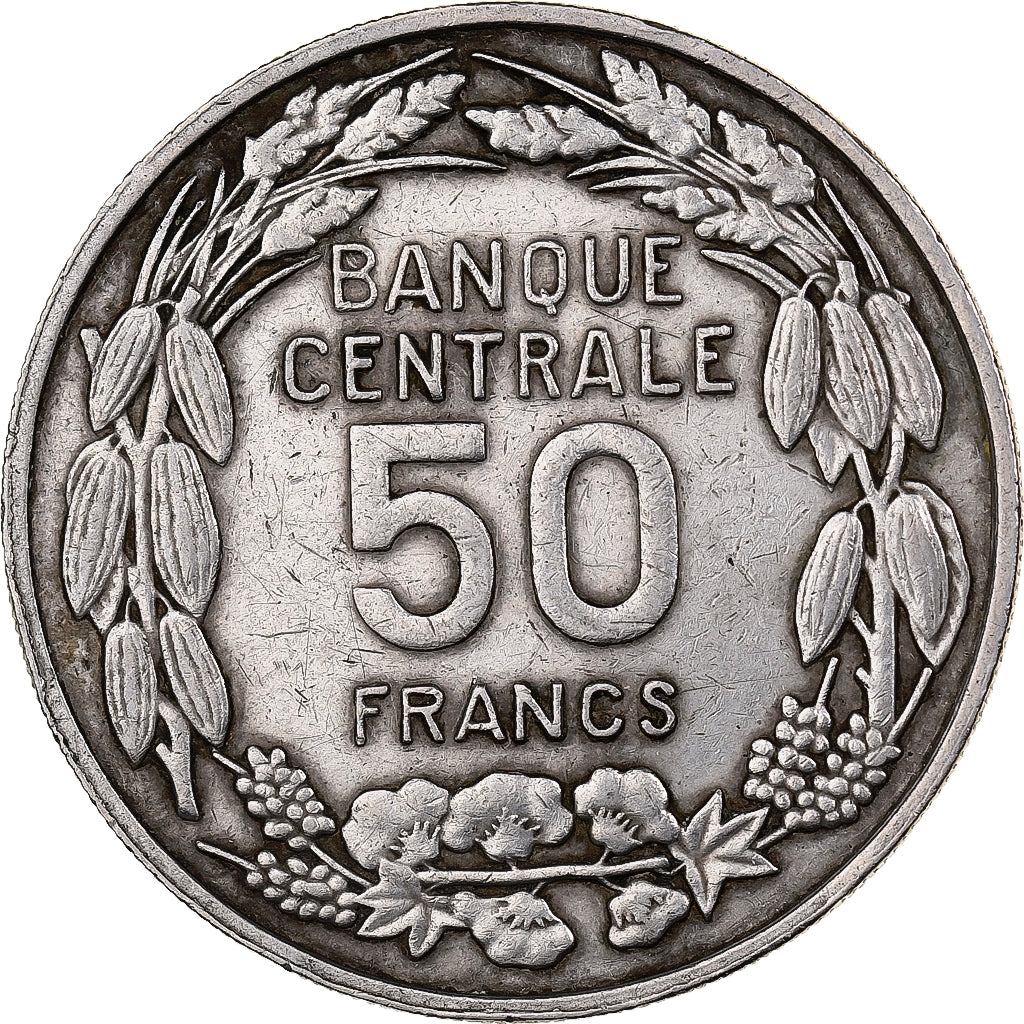 Cameroon, 50 Francs, 1960, Paris, Copper-nickel, EF(40-45), KM:13