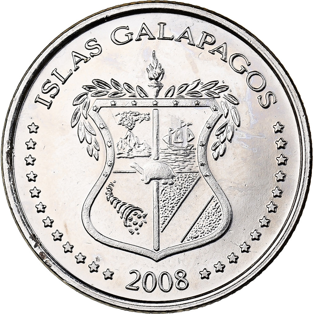 GALAPAGOS ISLANDS, 10 Centavos, 2008, Cobre - níquel, SC, KM:3