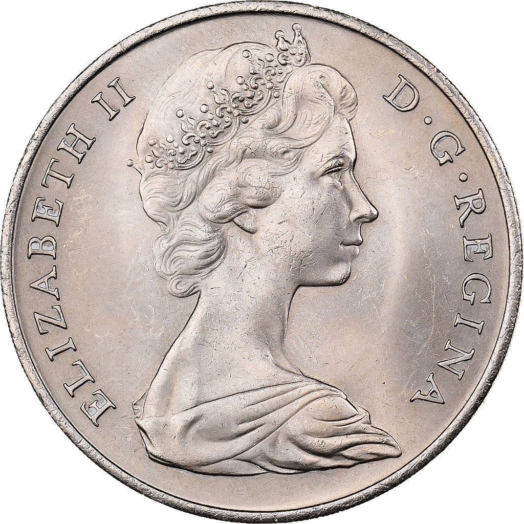 Gibraltar, Elizabeth II, Crown, 1968, Copper-nickel, MS(63), KM:4