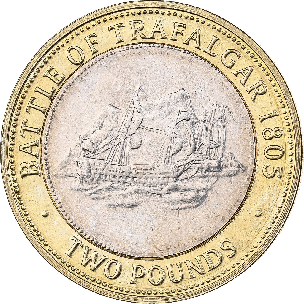 Gibraltar, Elizabeth II, 2 Pounds, 2008, Bi-Metallic, UNZ, KM:1092