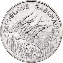 Gabon, 100 Francs, 1977, Paris, Nickel, EF(40-45), KM:13
