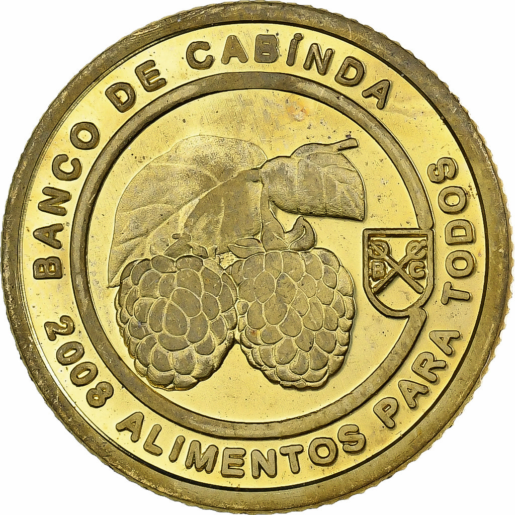 CABINDA, 5 Centavos, 2008, Brass plated steel, MS(63), KM:16