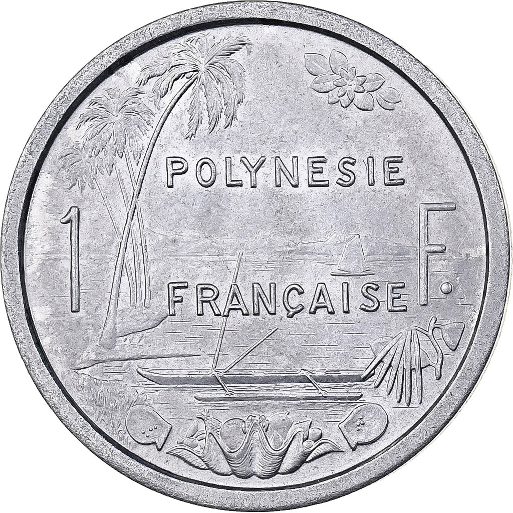 French Polynesia, Franc, 1975, Paris, Aluminum, EF(40-45), KM:11