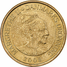 Denmark, Margrethe II, 20 Kroner, 2008, Aluminum-Bronze, MS(63), KM:927