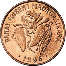 Madagascar, 10 Francs, 2 Ariary, 1996, Copper Plated Steel, AU(50-53), KM:22