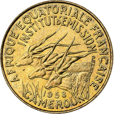 Cameroon, 5 Francs, 1958, Aluminum-Bronze, MS(60-62), KM:10