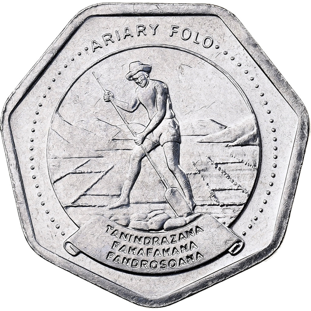 Madagascar, 10 Ariary, 1999, Royal Canadian Mint, Stainless Steel, MS(63), KM:27