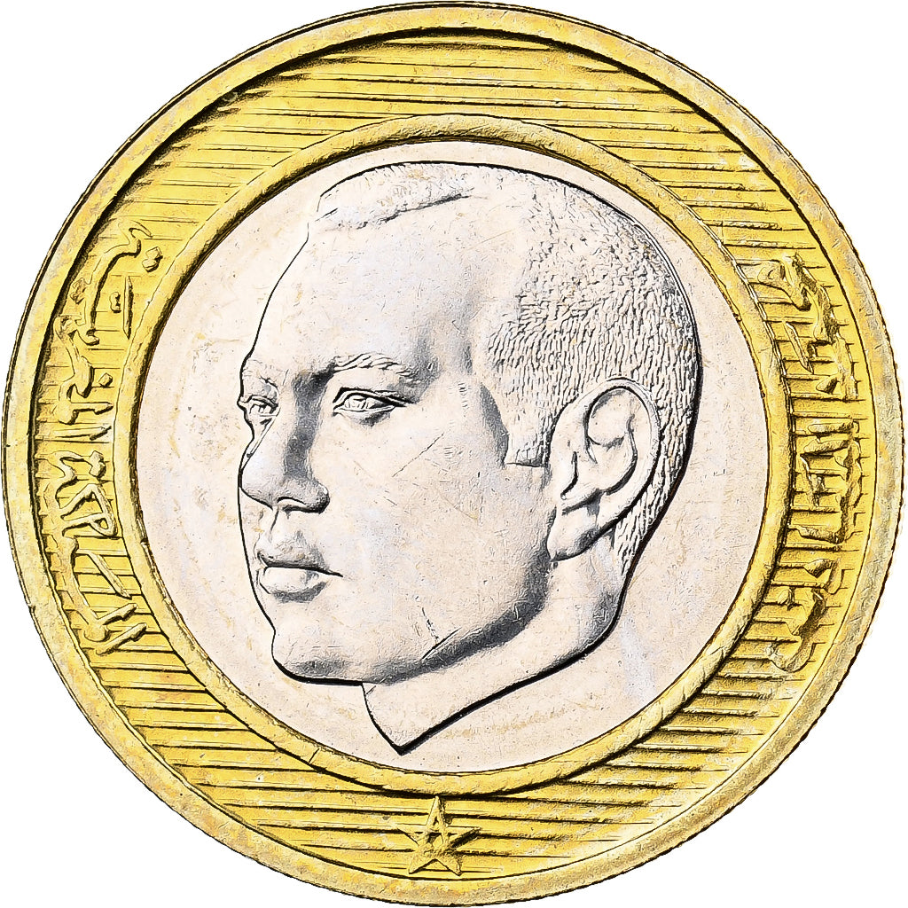 Maroc, Mohammed VI, 10 Dirhams, 2002/AH1423, Bimétallique, FDC, KM:110