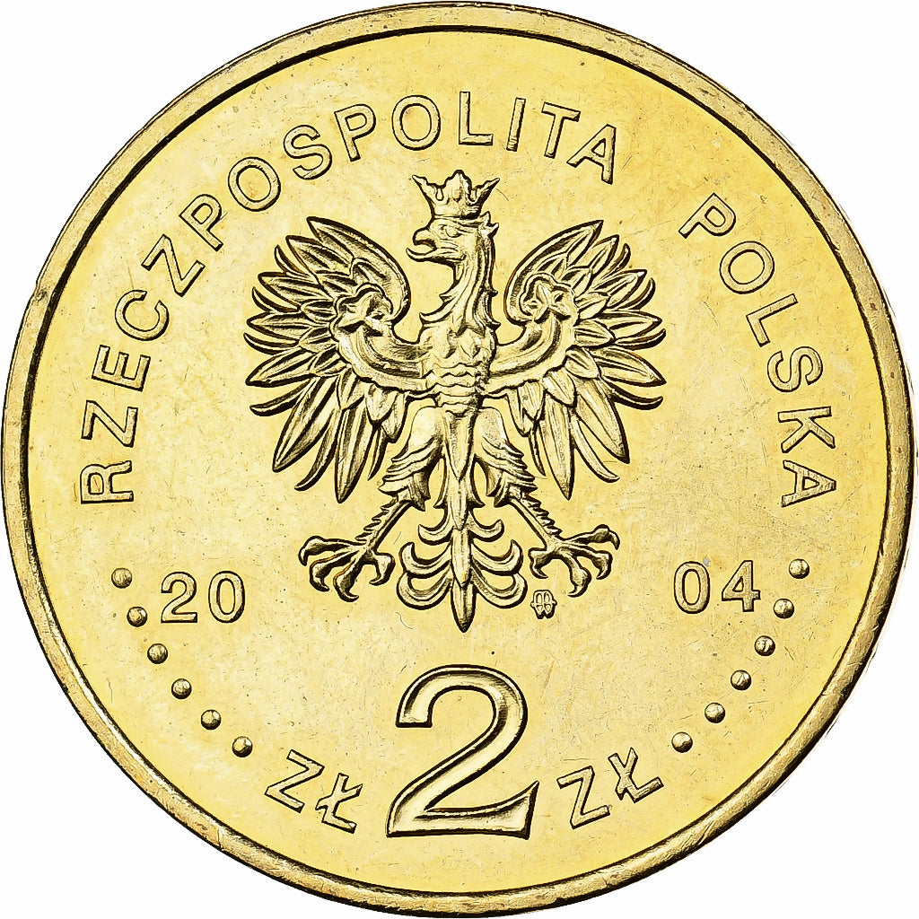 Poland, 2 Zlote, 2004, Warsaw, Brass, MS(65-70), KM:499