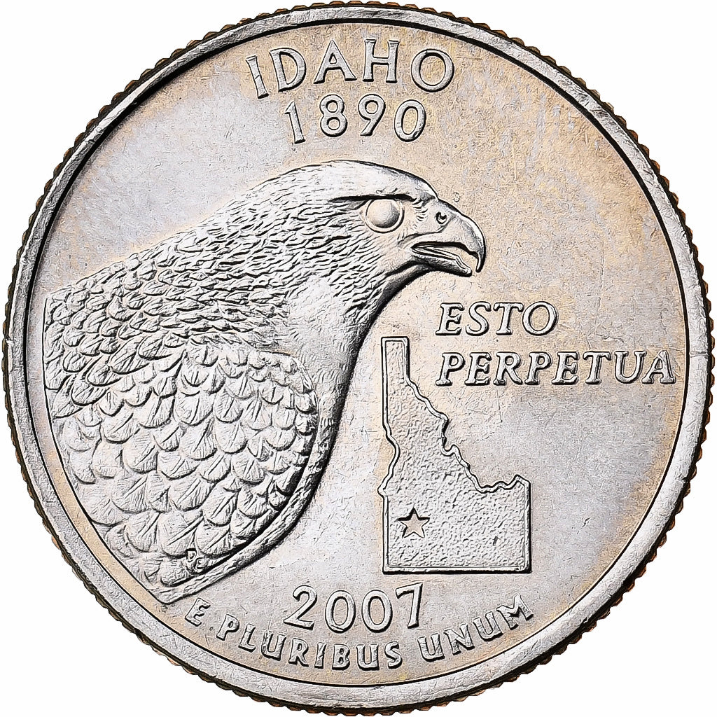 Stati Uniti, Quarter, 2007, U.S. Mint, Rame ricoperto in rame-nichel, FDC