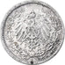 GERMANIA - IMPERO, 1/2 Mark, 1906, Berlin, Argento, BB, KM:17