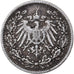 GERMANIA - IMPERO, 1/2 Mark, 1905, Karlsruhe, Argento, MB+, KM:17