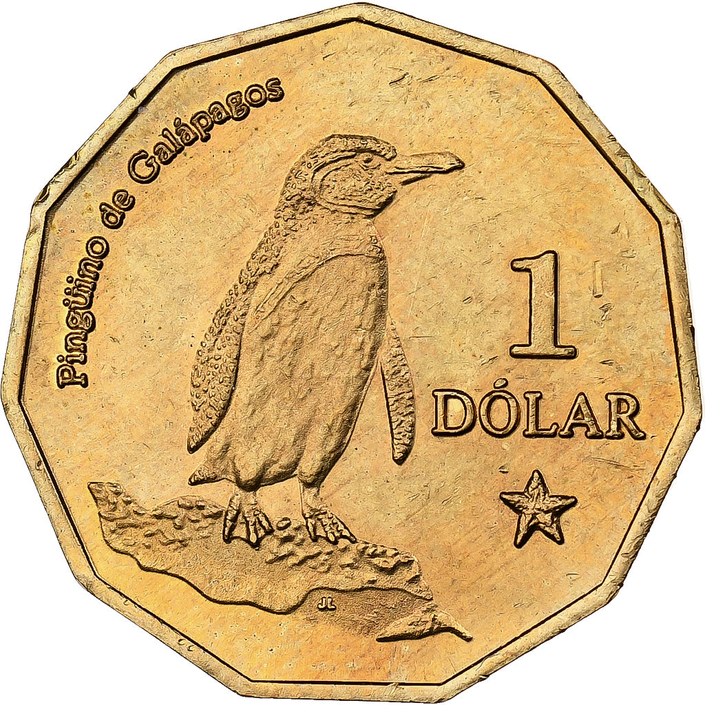 GALAPAGOS ISLANDS, Dolar, 2008, Brass, MS63, KM:6