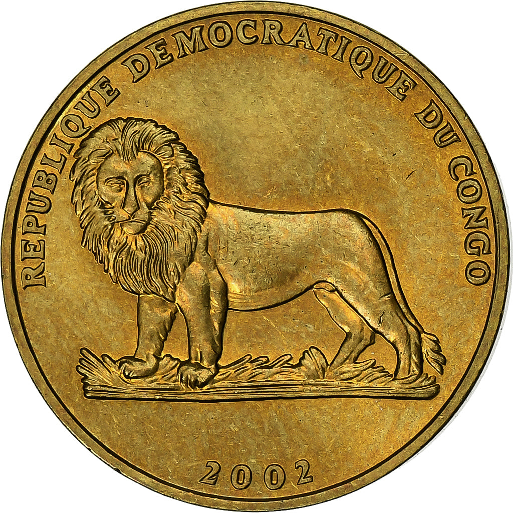CONGO, REPUBBLICA DEMOCRATICA DEL, Franc, 2002, Ottone, FDC, KM:82