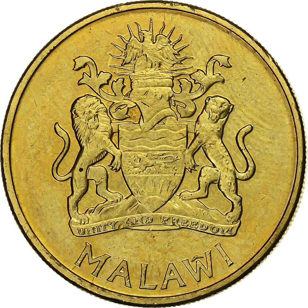 Malawi, Kwacha, 2004, Brass plated steel, MS(63), KM:65