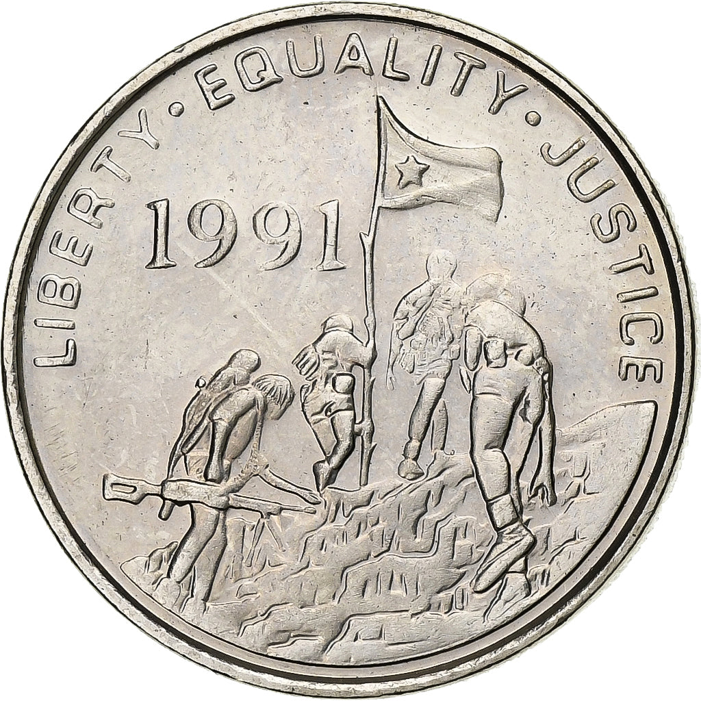 Eritrea, 50 Cents, 1997, Nickel Clad Steel, MS(65-70), KM:47