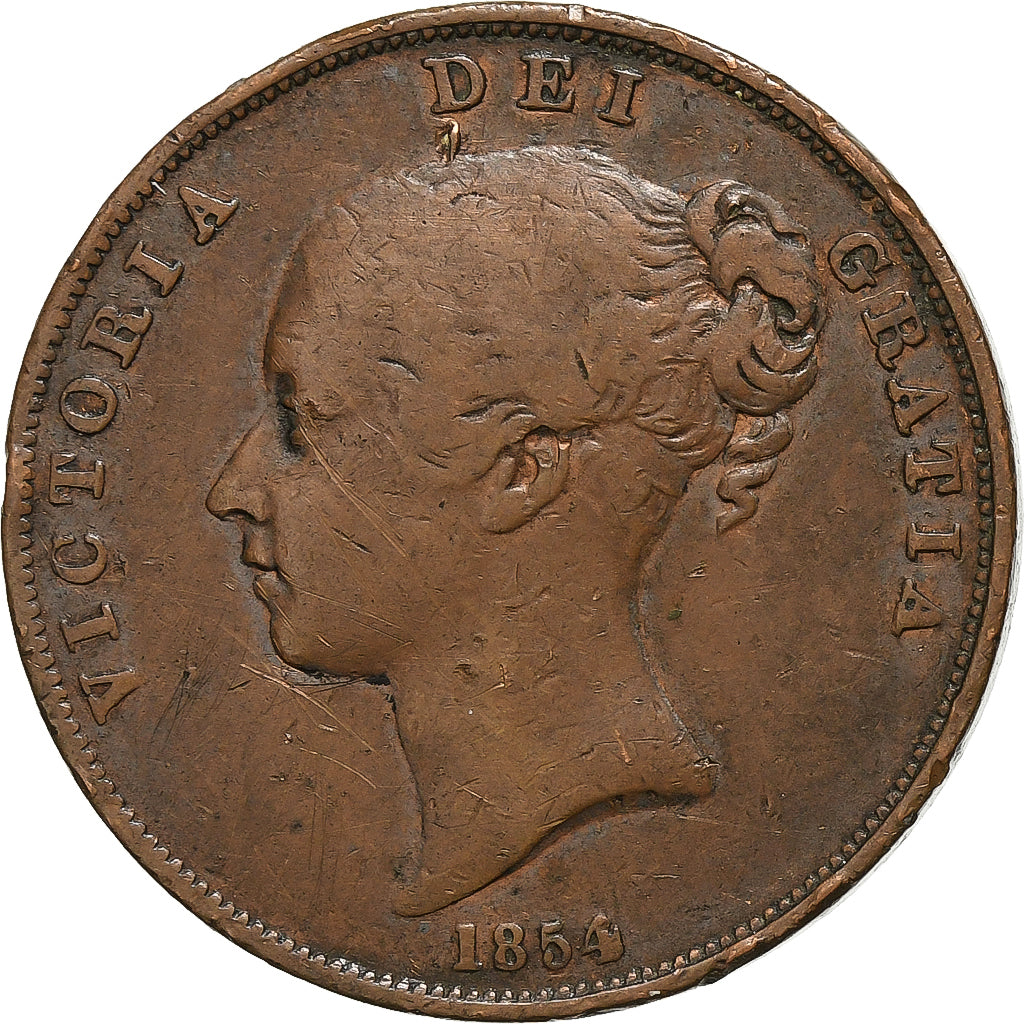 Great Britain, Victoria, Penny, 1854, Copper, VF(30-35), KM:739
