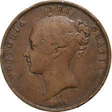 Great Britain, Victoria, Penny, 1854, Copper, VF(30-35), KM:739