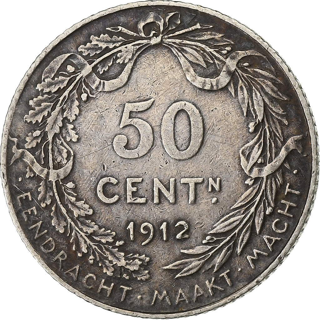 Belgien, 50 Centimes, 1912, Silber, SS, KM:71