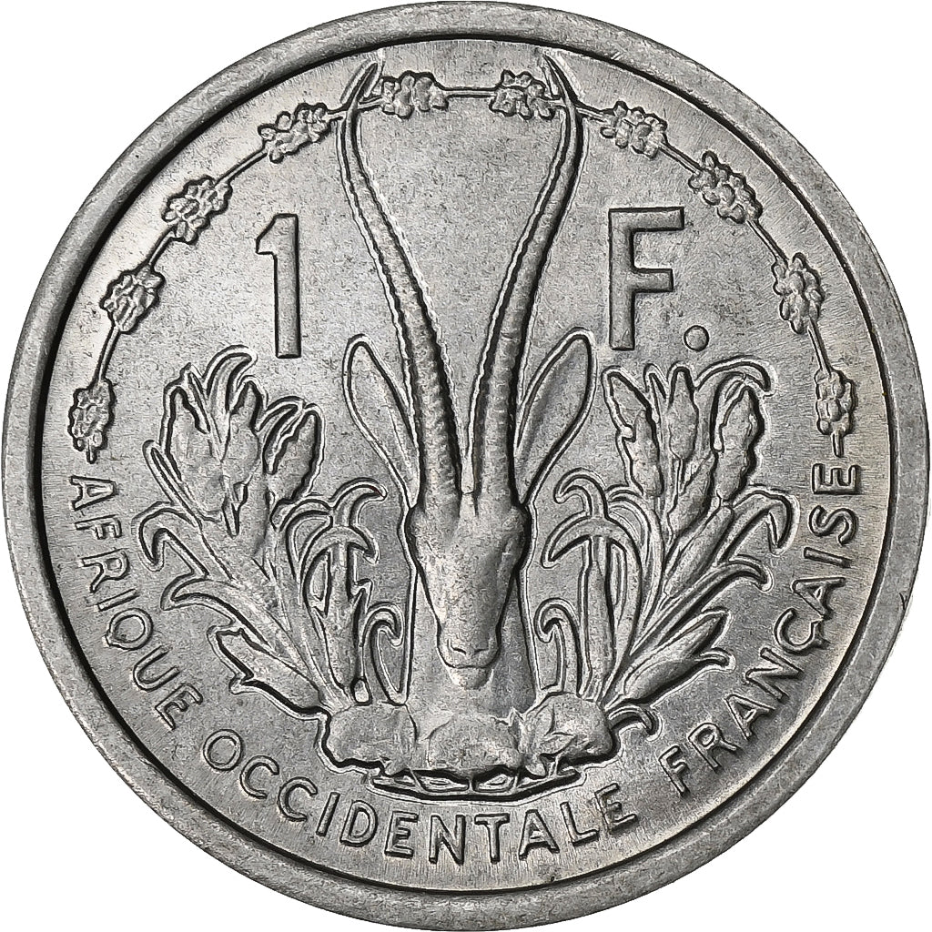 French West Africa, Franc, 1948, Aluminum, AU(55-58), KM:3